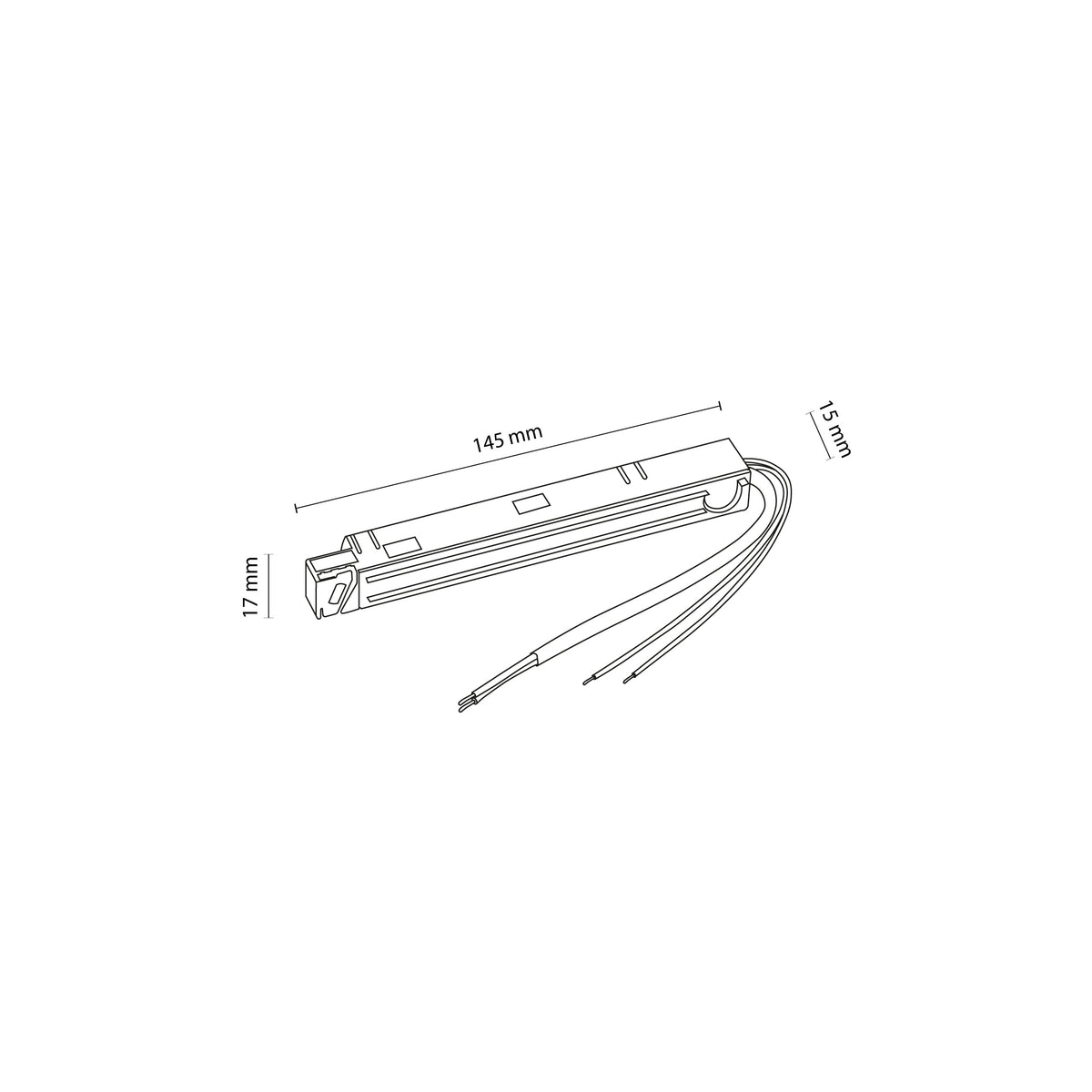 Alimentare Magnetic Easy pentru șină din aluminiu, alb