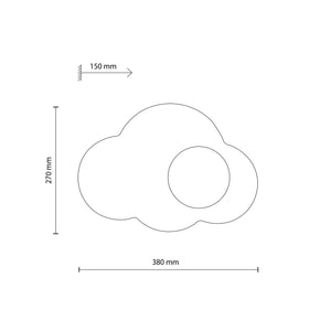 Aplică Cloud New din sticlă, alb