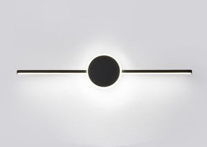 Aplica Luneta în negru aprinsă, lumină rece (81 cm lățime)