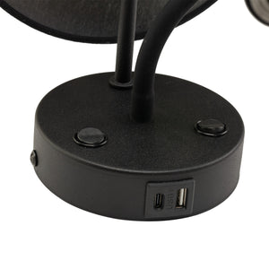 Aplică Maja E27+ USB, negru