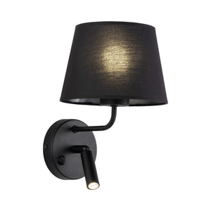 Aplică Maja cu soclu E27 și G9, negru, Lungime 230 mm, lățime 200 mm