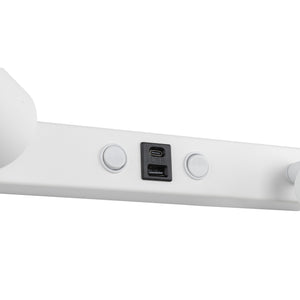 Aplică Nex USB din oțel, alb, 10 W