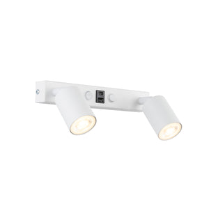 Aplică Nex USB din oțel, alb, 10 W