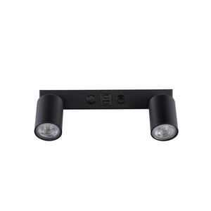 Aplică Nex USB din oțel, negru, 8 W