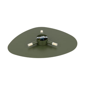Aplică Stone din metal, verde, 3 becuri