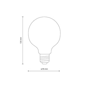 Bec dimabil E27 cu lumină caldă, transparent, 14 W