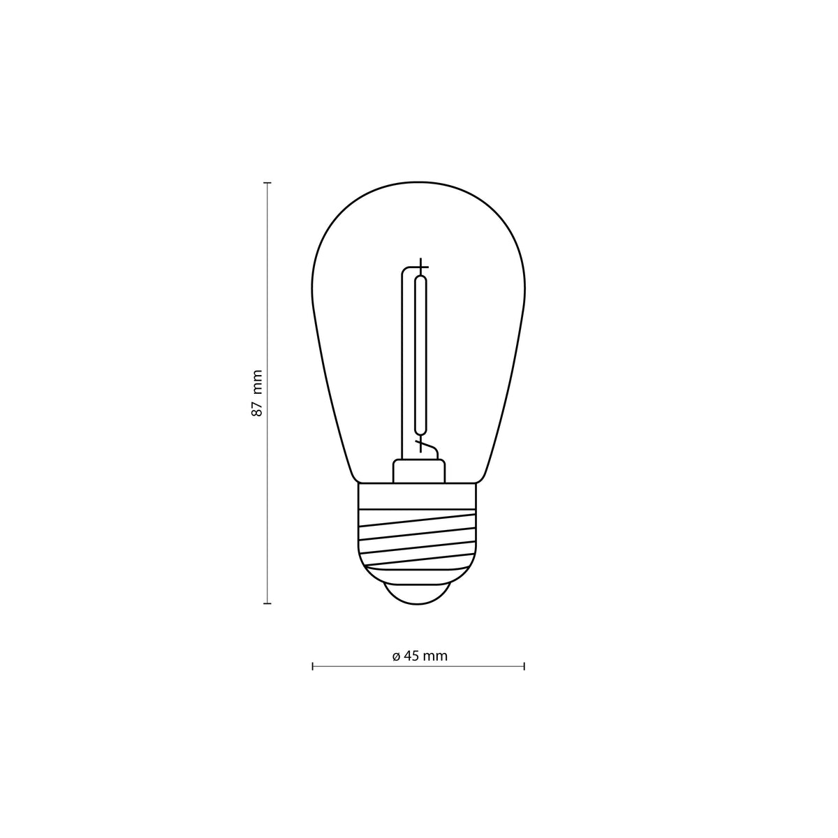 Bec E27 cu lumină caldă de 1 W