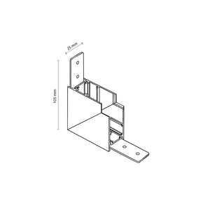 Conector Magnetic Easy și aparentă pentru șină încastrată, negru