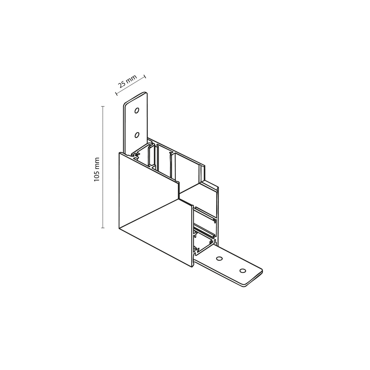 Conector Magnetic Easy și aparentă pentru șină încastrată, negru
