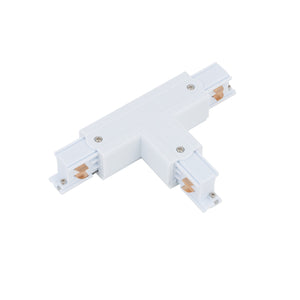 Conector Tracer în T stânga varianta 2 cu 3 circuite, alb