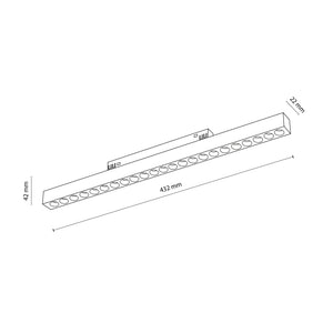 Corp cu spoturi pentru șină magnetică Magnetic Easy Points din aluminiu, alb, 24 W