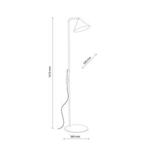 Lampă de podea Cono cu soclu E14 din metal, somon