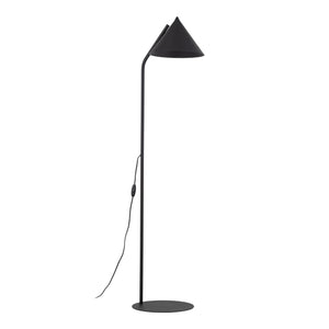 Lampă de podea Cono cu soclu E27 din metal, negru, 15 W