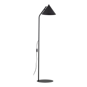 Lampă de podea Cono cu soclu E27 din metal, negru, 15 W