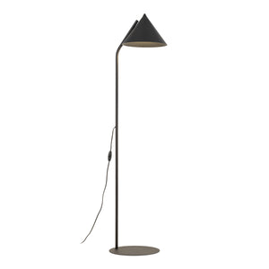 Lampă de podea Cono cu soclu E27 din metal, negru, 15 W