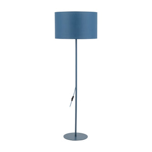 Lampă de podea Dalum din textil, bleumarin