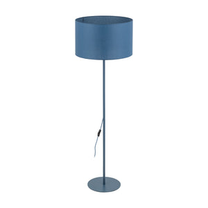 Lampă de podea Dalum din textil, bleumarin