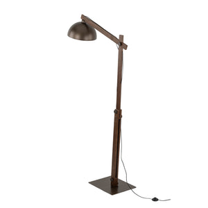Lampă de podea Oslo din metal, maro
