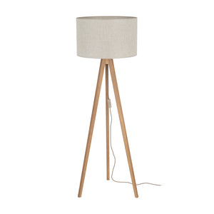 Lampă de podea Viga Shade din textil, pin
