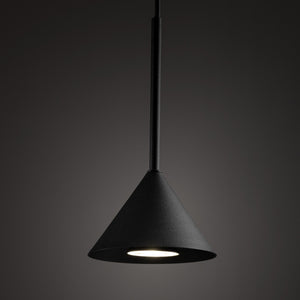 Lustră Cono Mini cu 1 bec, negru