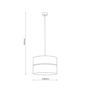 Lustră Dorma cu 1 bec și abajur din iută, lemn deschis, Diametru 380 mm