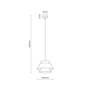 Lustră Kalum cu 1 bec, lemn, Diametru 240 mm