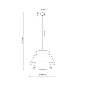 Lustră Kalum cu 1 bec, lemn, Diametru 380 mm
