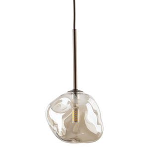 Lustră Lava cu 1 bec, maro, 150 × 150 × 1600 mm