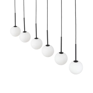 Lustră Martin, negru, 6 becuri