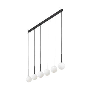 Lustră Martin, negru, 6 becuri