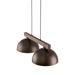 Lustră Oslo din metal, maro, 2 becuri