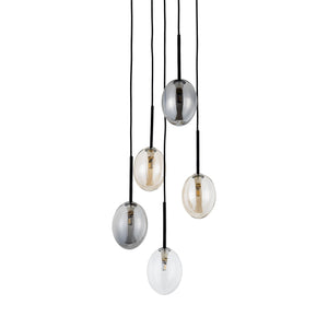 Lustră Pearl din sticlă, mix, 5 becuri