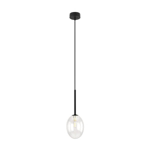 Lustră Pearl din sticlă, transparent, 1 bec