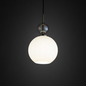 Lustră Sophia Big, coniac și alb, Big, diametru 180 mm, înălțime 1550 mm