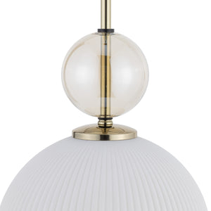 Lustră Sophia Big, coniac și alb, Big, diametru 180 mm, înălțime 1550 mm