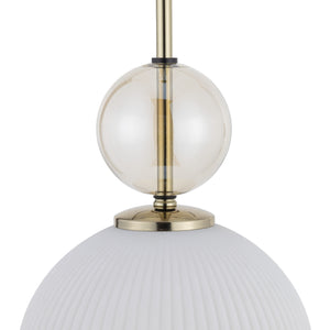 Lustră Sophia Big, coniac și alb, Big, diametru 180 mm, înălțime 1600 mm
