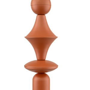 Lustră Tower din metal, cărămiziu