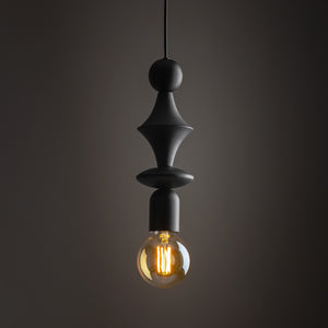 Lustră Tower din metal, negru