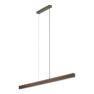 Lustră Viga din lemn, lemn pin periat nuc, Lungime 1205 mm, lățime 50 mm
