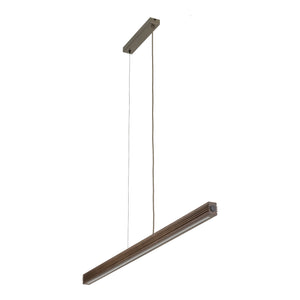 Lustră Viga din lemn, lemn pin periat nuc, Lungime 1205 mm, lățime 50 mm