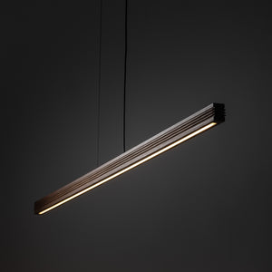 Lustră Viga din lemn, lemn pin periat nuc, Lungime 1605 mm, lățime 50 mm