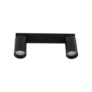 Plafonieră Amis de încastrat din metal, negru, 2 becuri