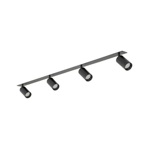 Plafonieră Amis de încastrat din metal, negru, 4 becuri