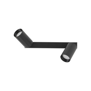 Plafonieră Amis din metal, negru, 2 becuri
