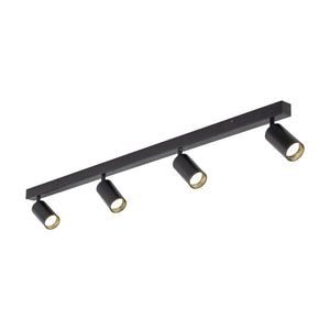 Plafonieră Amis din metal, negru, 4 becuri
