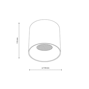Plafonieră Blaze din aluminiu, alb, 30 W