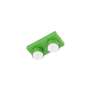 Plafonieră Brix din oțel, verde, 2 becuri