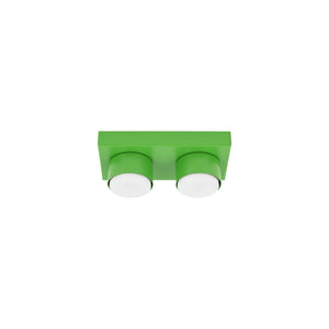 Plafonieră Brix din oțel, verde, 2 becuri
