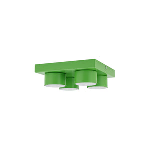 Plafonieră Brix din oțel, verde, 4 becuri