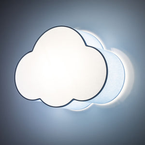 Plafonieră Cloud din metal, albastru pastel, Mini